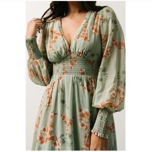 Olivia Maxi Dress Peach and Sage